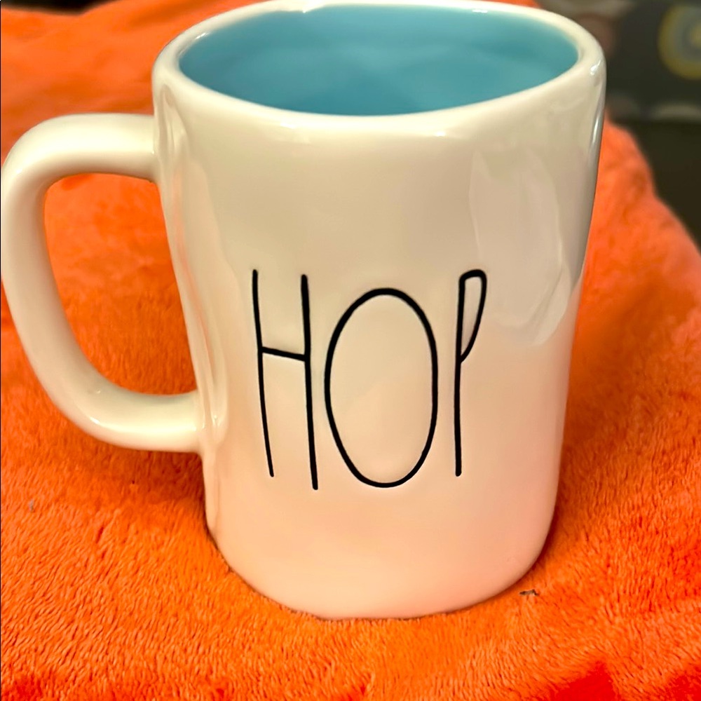 Magenta White and Blue Ceramic Mug for Dining